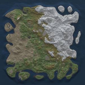 Thumbnail Rust Map: Procedural Map, Size: 4600, Seed: 4797427, 20 Monuments