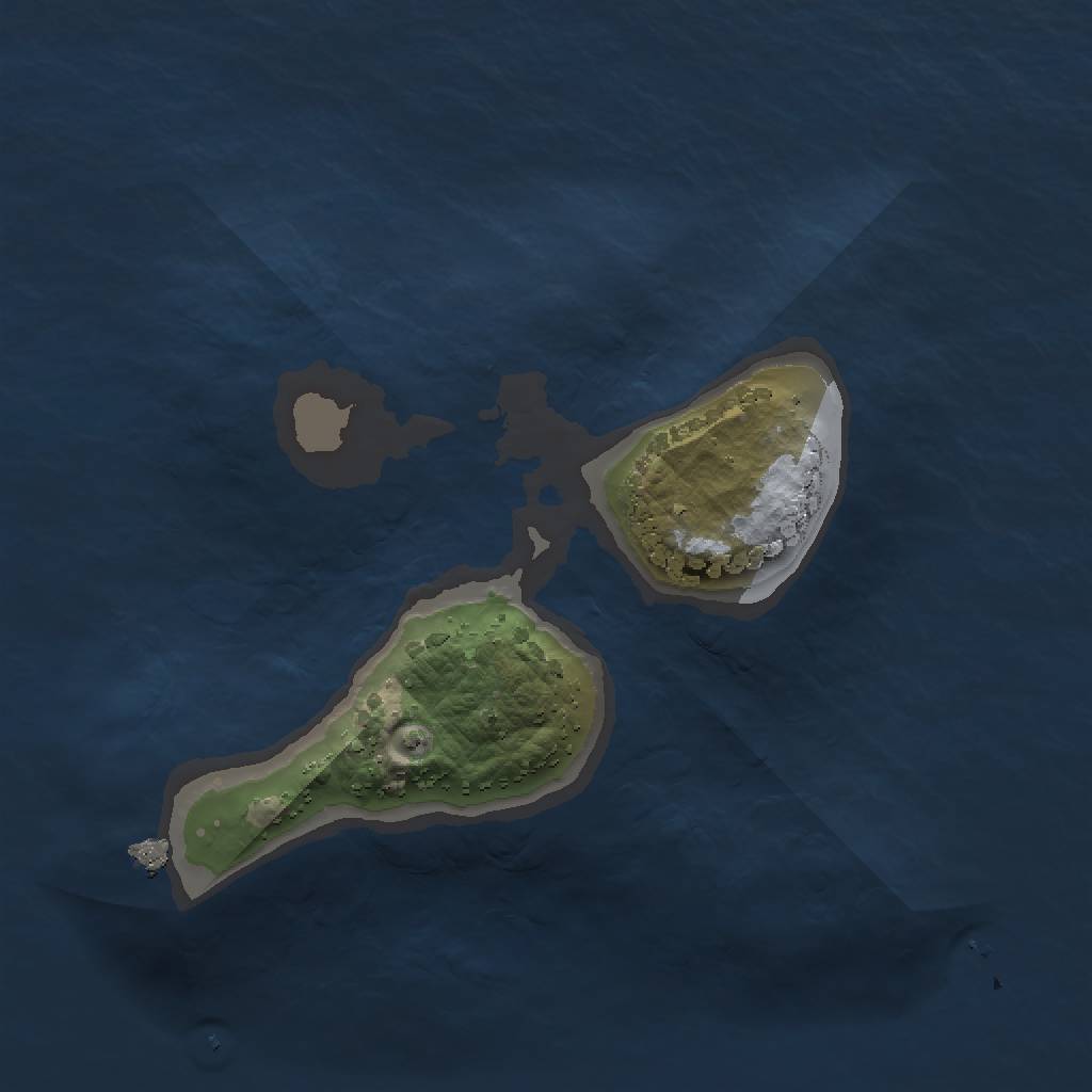 Rust Map: Procedural Map, Size: 1500, Seed: 127, 4 Monuments