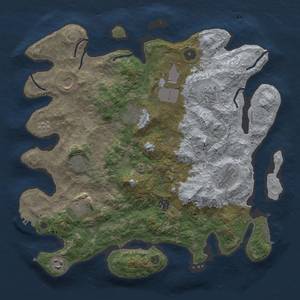 Thumbnail Rust Map: Procedural Map, Size: 3850, Seed: 539513710, 18 Monuments