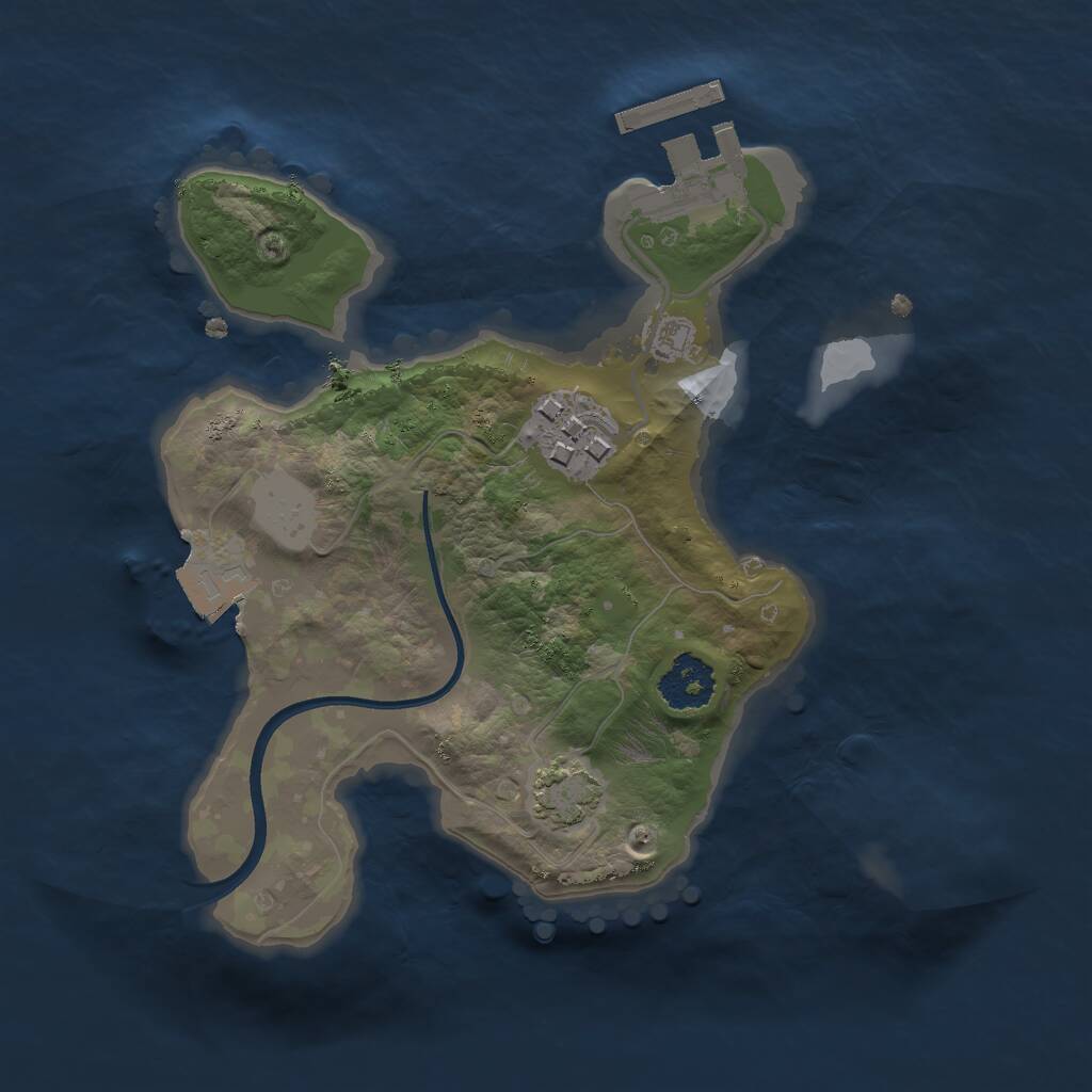 Rust Map: Procedural Map, Size: 2000, Seed: 191119, 4 Monuments