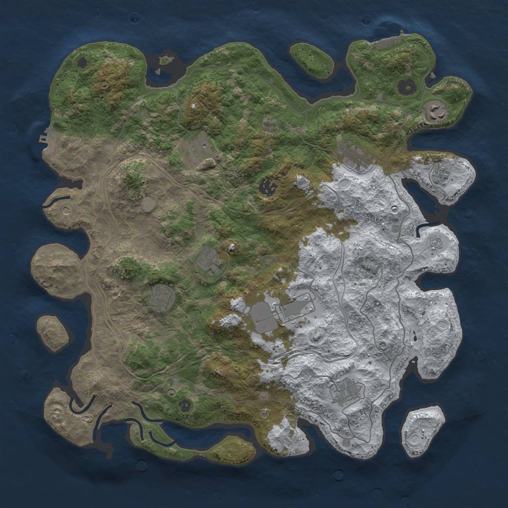 Rust Map: Procedural Map, Size: 4250, Seed: 6922, 18 Monuments