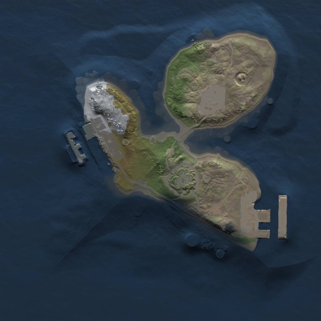 Rust Map: Procedural Map, Size: 1500, Seed: 22277788, 4 Monuments