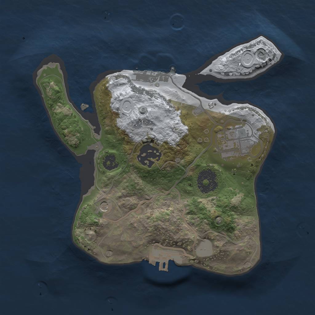 Rust Map: Procedural Map, Size: 2100, Seed: 122, 10 Monuments