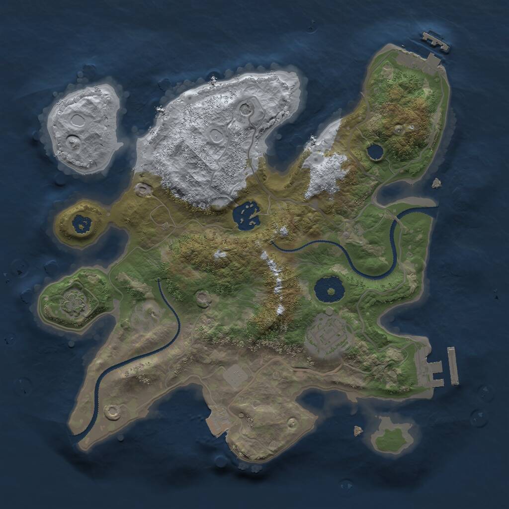 Rust Map: Procedural Map, Size: 2700, Seed: 996545919, 7 Monuments