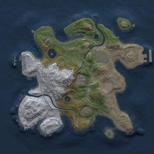 Thumbnail Rust Map: Procedural Map, Size: 2500, Seed: 56753, 6 Monuments