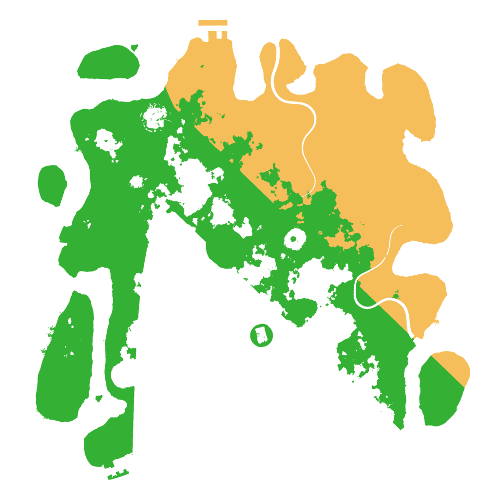Biome Rust Map: Procedural Map, Size: 3500, Seed: 2036225239