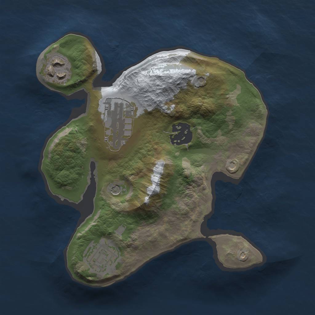 Rust Map: Barren, Size: 2046, Seed: 3600, 7 Monuments