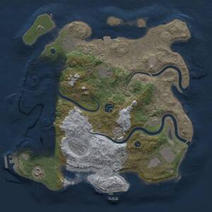 Thumbnail Rust Map: Procedural Map, Size: 3500, Seed: 41715331, 13 Monuments