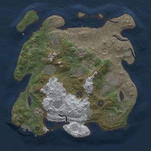 Thumbnail Rust Map: Procedural Map, Size: 3500, Seed: 41715331, 19 Monuments