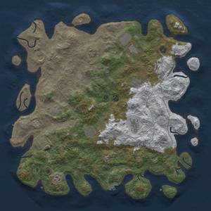 Thumbnail Rust Map: Procedural Map, Size: 4500, Seed: 134713325, 20 Monuments