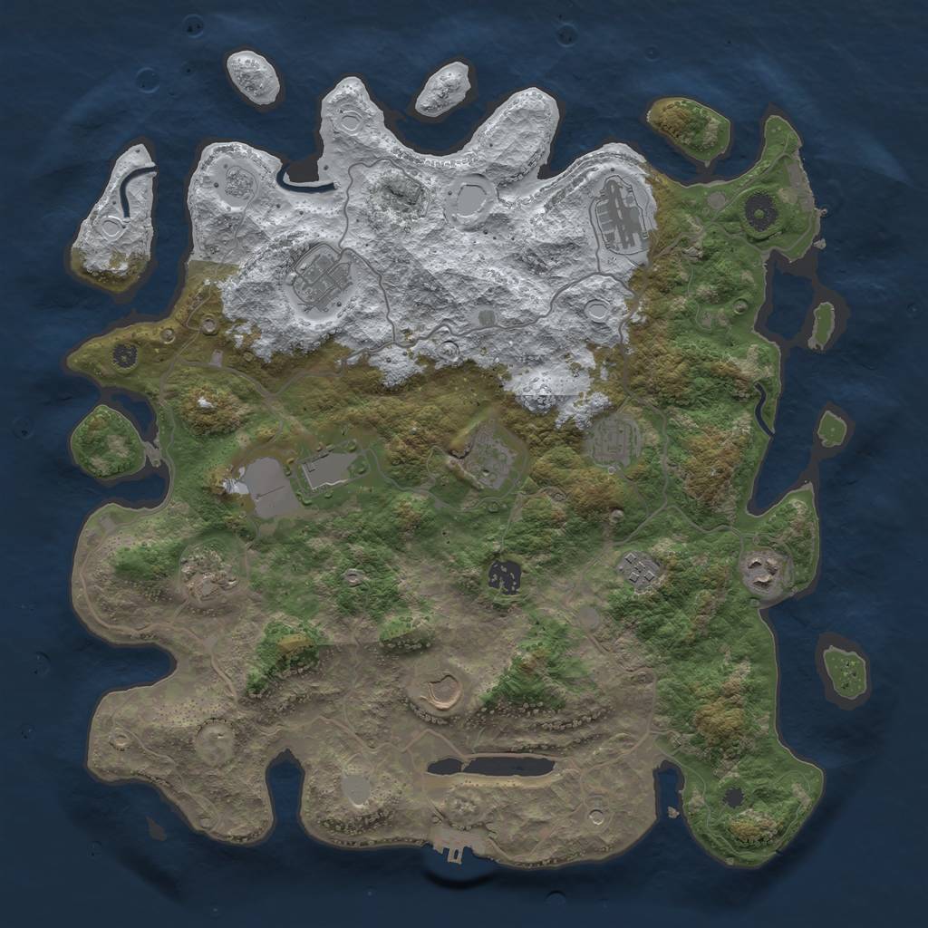 Rust Map: Procedural Map, Size: 4000, Seed: 19062022, 19 Monuments