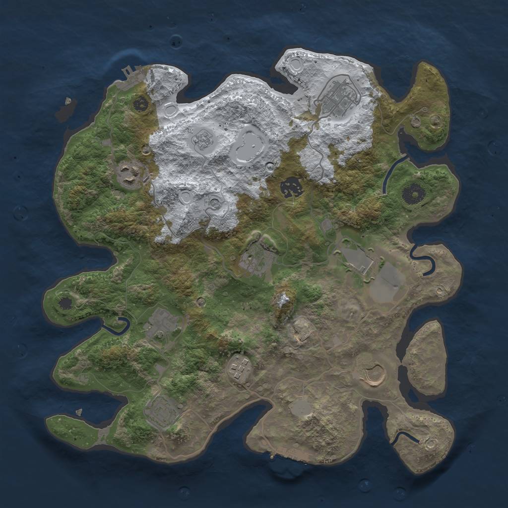 Rust Map: Procedural Map, Size: 3500, Seed: 20220619, 18 Monuments