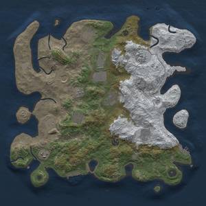 Thumbnail Rust Map: Procedural Map, Size: 3850, Seed: 1965217142, 20 Monuments