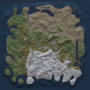 Thumbnail Rust Map: Procedural Map, Size: 4500, Seed: 1353161376, 20 Monuments