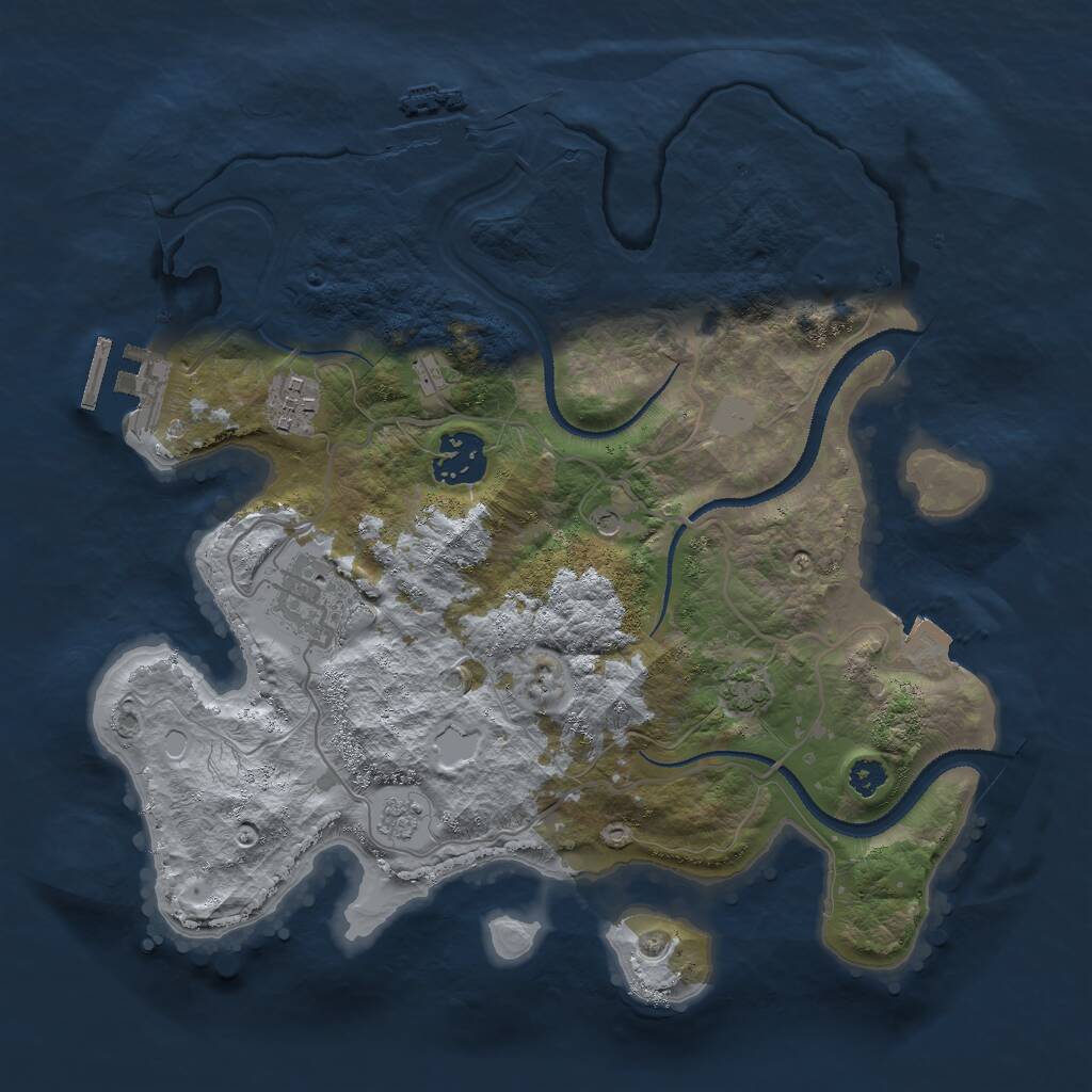 Rust Map: Procedural Map, Size: 3000, Seed: 6021112, 9 Monuments