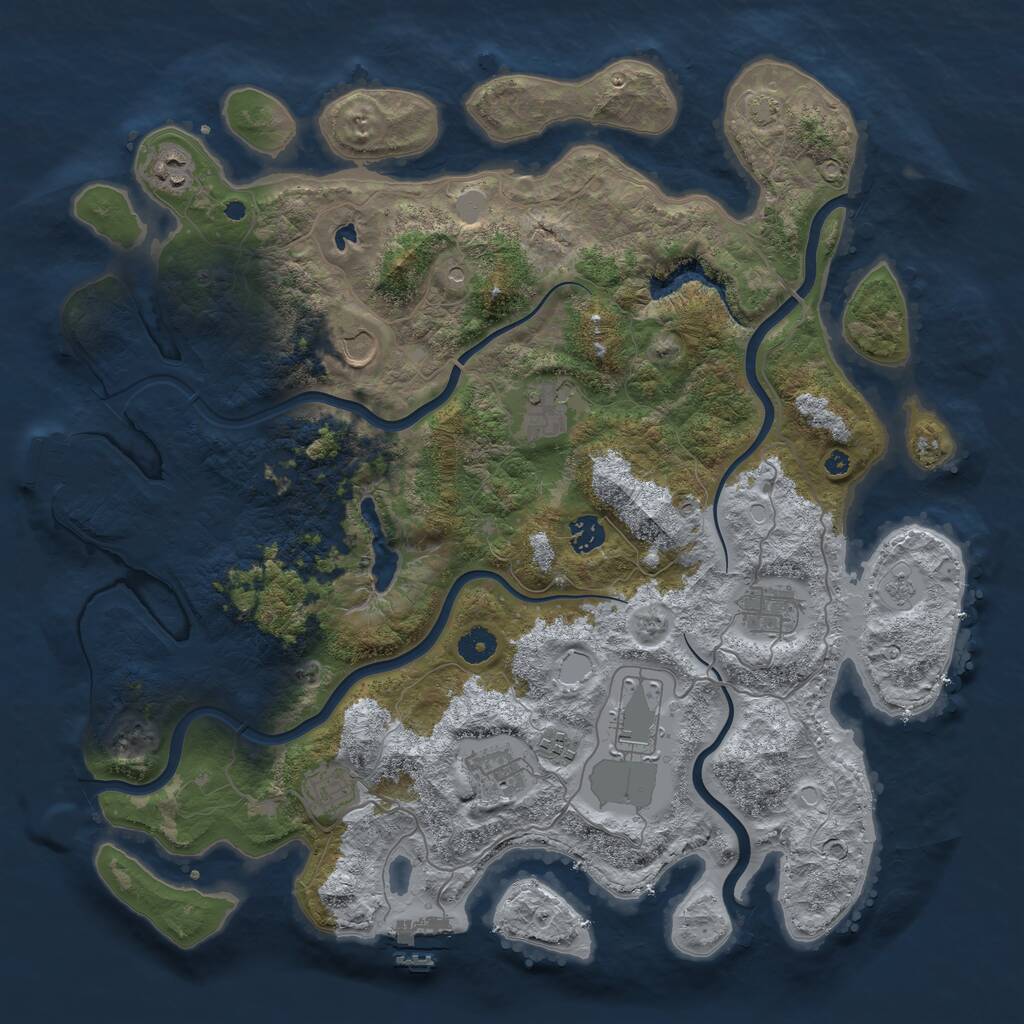 Rust Map: Procedural Map, Size: 4200, Seed: 892931536, 15 Monuments