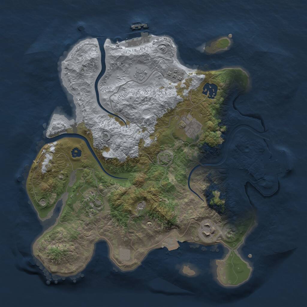 Rust Map: Procedural Map, Size: 3000, Seed: 1547, 11 Monuments