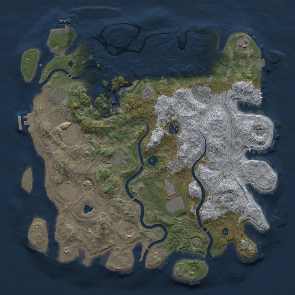 Rust Map: Procedural Map, Size: 4250, Seed: 867530666, 17 Monuments