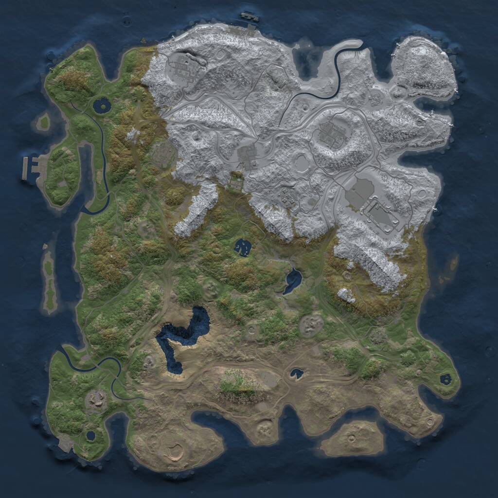 Rust Map: Procedural Map, Size: 4400, Seed: 92, 15 Monuments