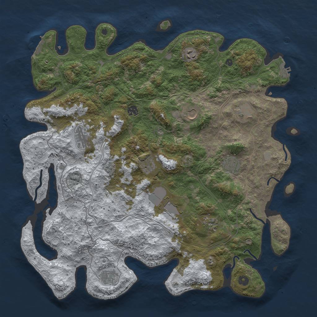 Rust Map: Procedural Map, Size: 4500, Seed: 189, 20 Monuments