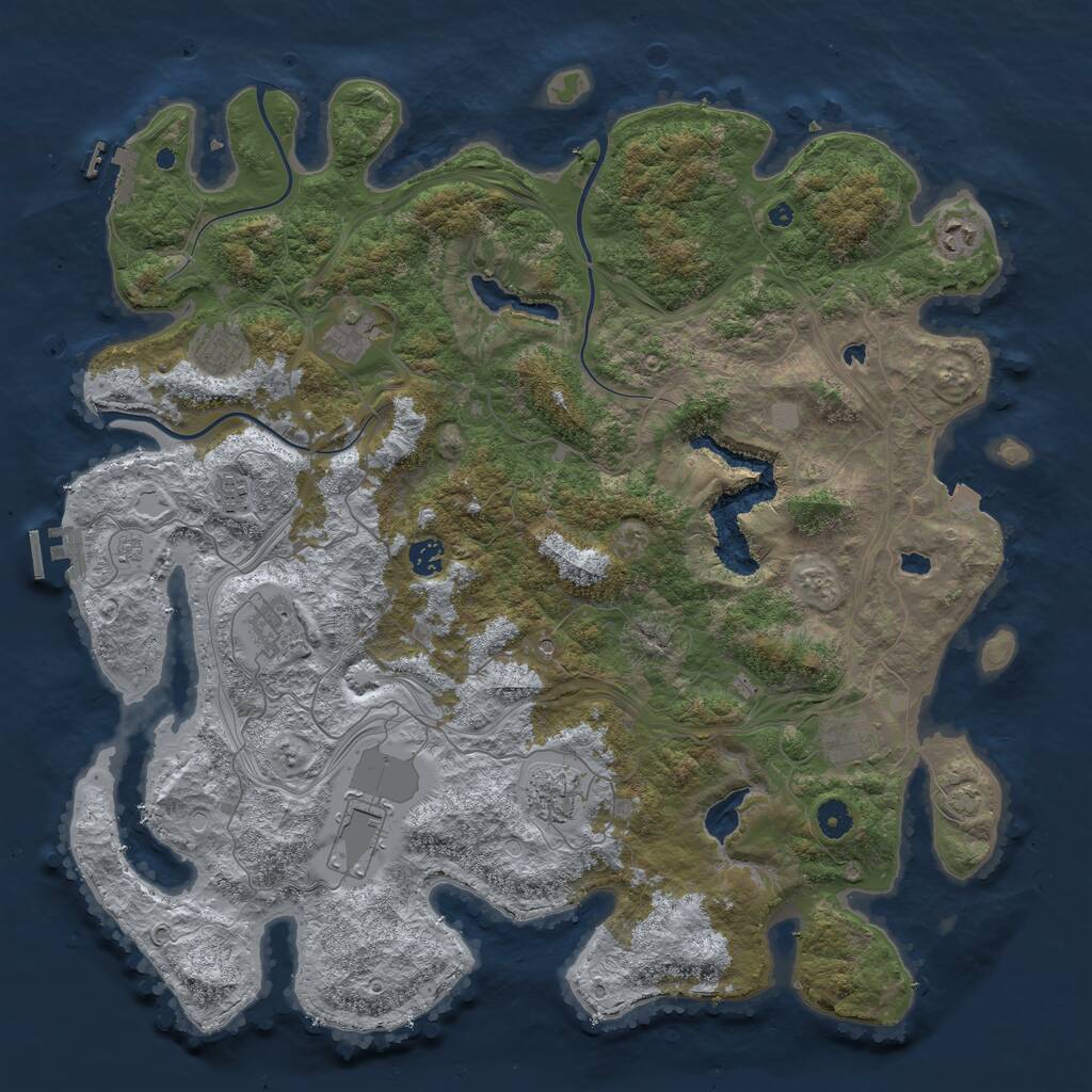 Rust Map: Procedural Map, Size: 4500, Seed: 189, 15 Monuments