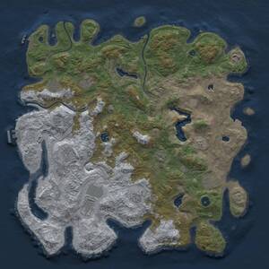 Thumbnail Rust Map: Procedural Map, Size: 4500, Seed: 189, 15 Monuments