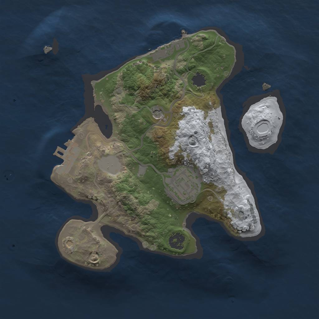 Rust Map: Procedural Map, Size: 2000, Seed: 6192988, 9 Monuments