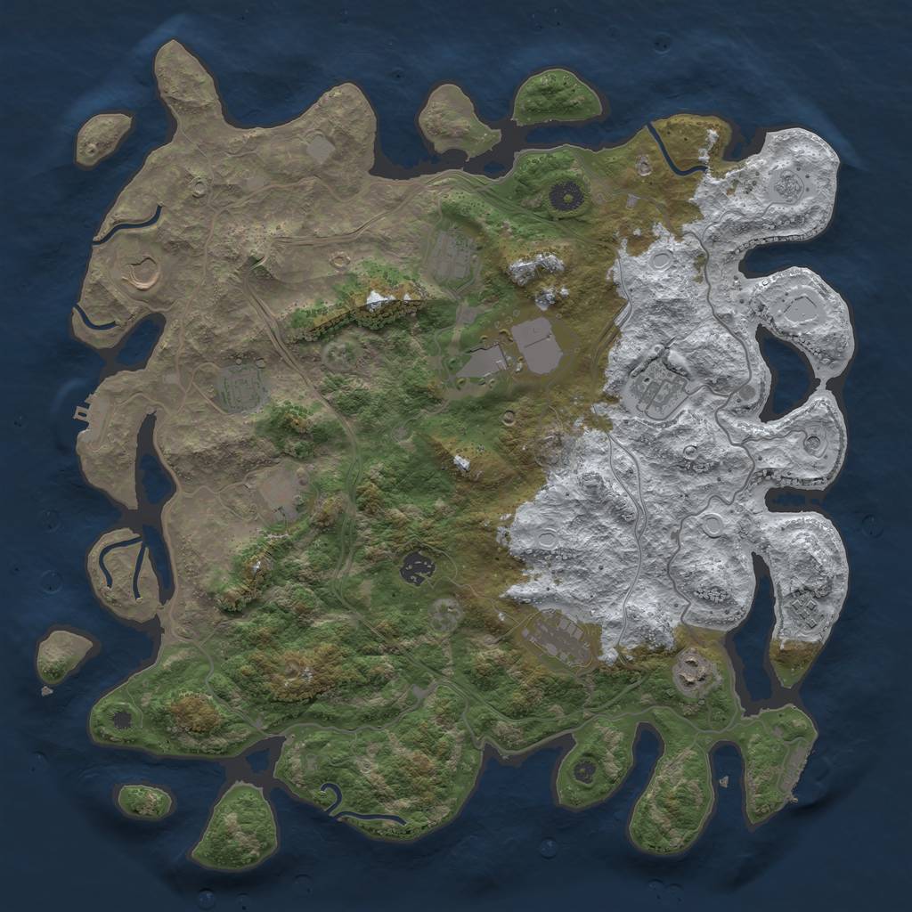 Rust Map: Procedural Map, Size: 4250, Seed: 1798226597, 19 Monuments