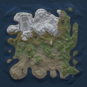 Thumbnail Rust Map: Procedural Map, Size: 3500, Seed: 1052661653, 18 Monuments