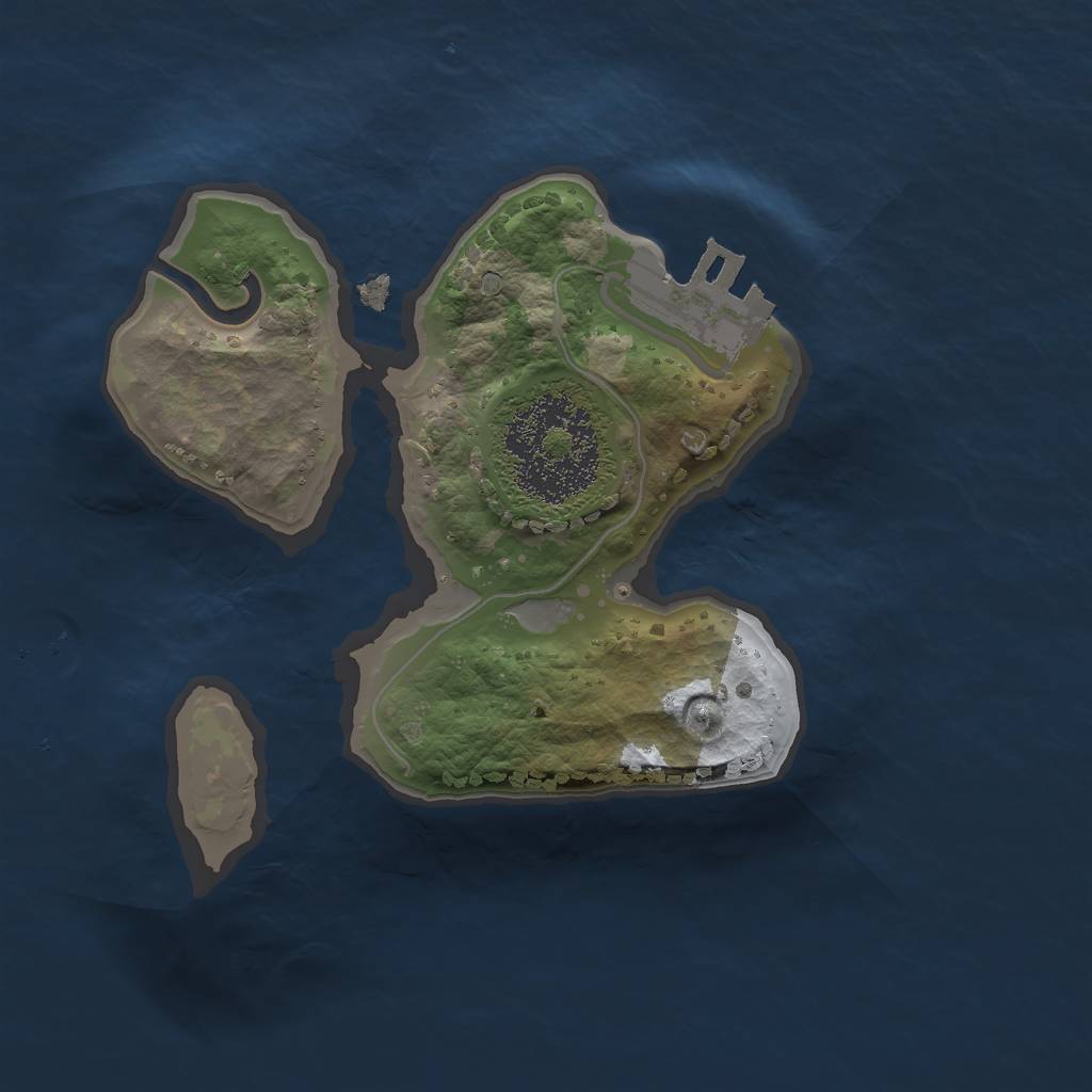 Rust Map: Procedural Map, Size: 1600, Seed: 49755, 5 Monuments