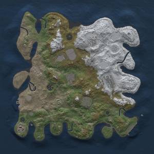 Thumbnail Rust Map: Procedural Map, Size: 3500, Seed: 123477, 17 Monuments