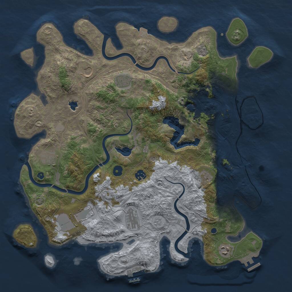 Rust Map: Procedural Map, Size: 4250, Seed: 329844344, 15 Monuments