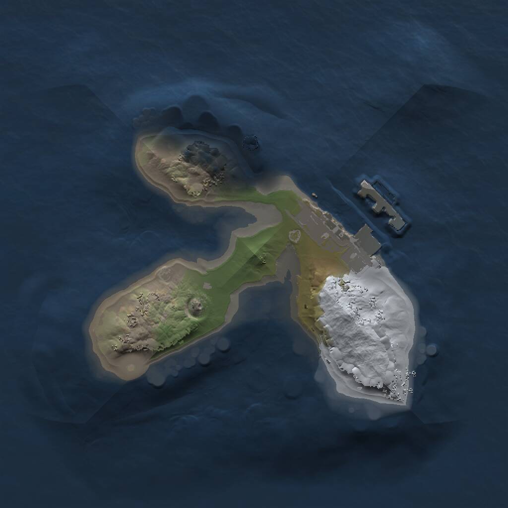 Rust Map: Procedural Map, Size: 1300, Seed: 545329, 2 Monuments