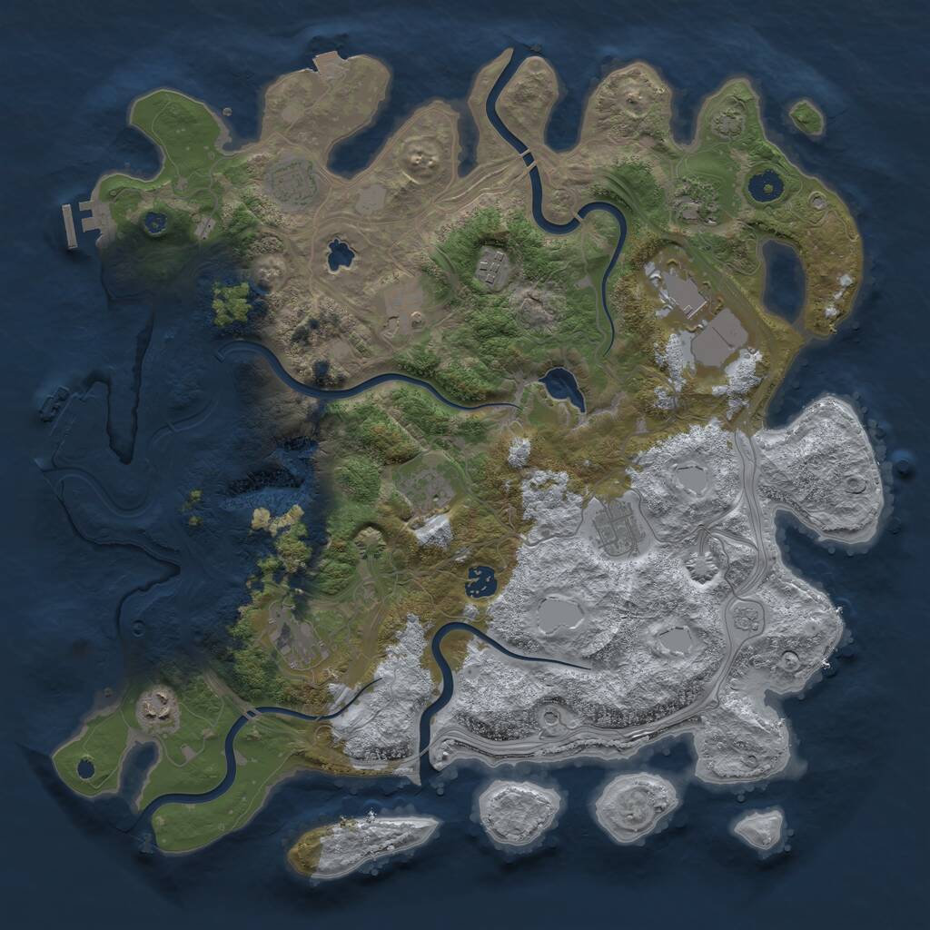 Rust Map: Procedural Map, Size: 4250, Seed: 20221605, 16 Monuments