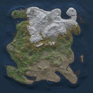 Thumbnail Rust Map: Procedural Map, Size: 3400, Seed: 46135264, 17 Monuments