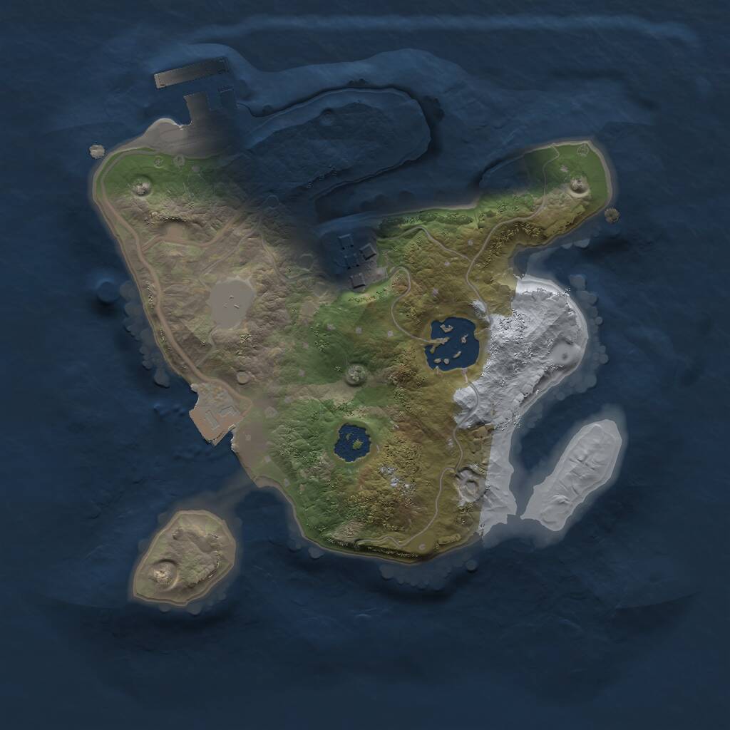 Rust Map: Procedural Map, Size: 2000, Seed: 151, 4 Monuments