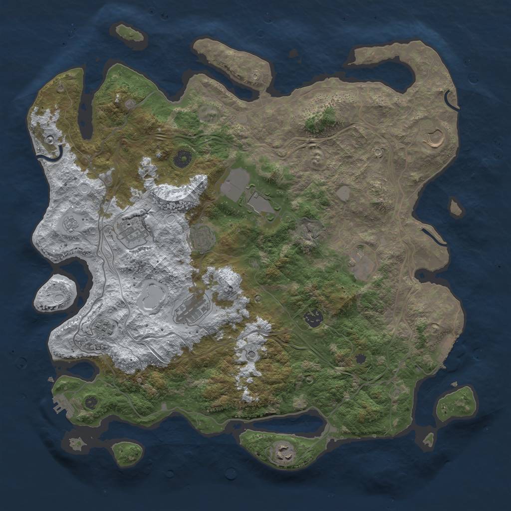 Rust Map: Procedural Map, Size: 4250, Seed: 59636358, 18 Monuments