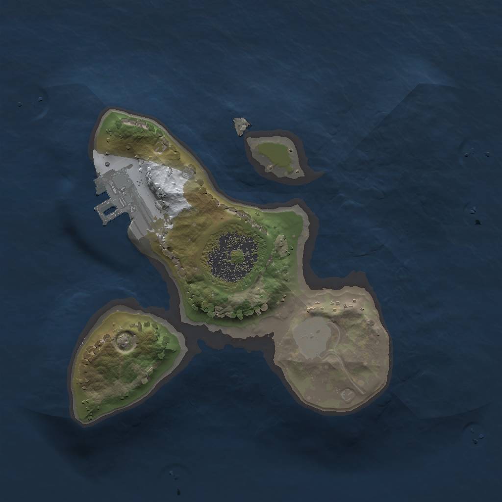 Rust Map: Procedural Map, Size: 1500, Seed: 1234567, 5 Monuments