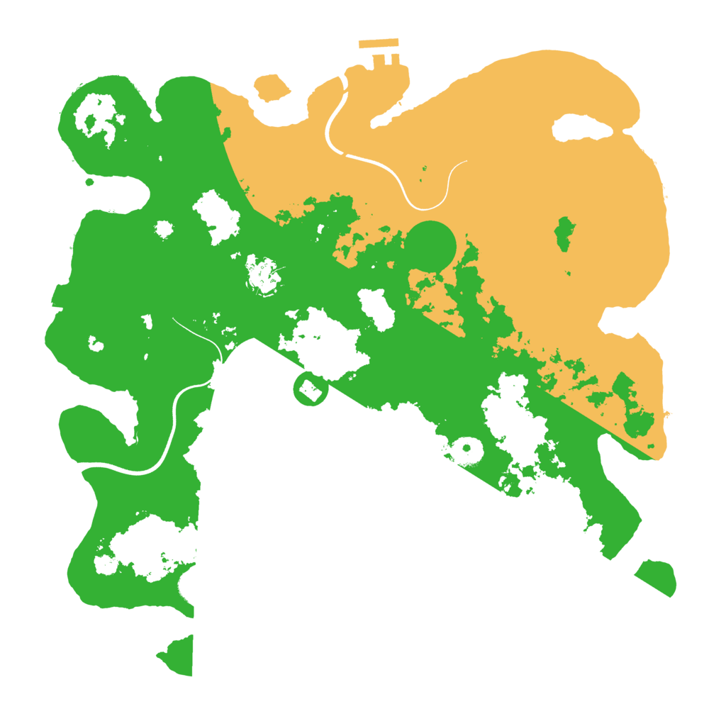 Biome Rust Map: Procedural Map, Size: 3700, Seed: 628373643