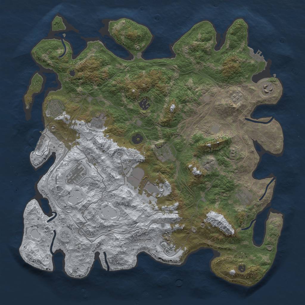 Rust Map: Procedural Map, Size: 4250, Seed: 22914, 19 Monuments