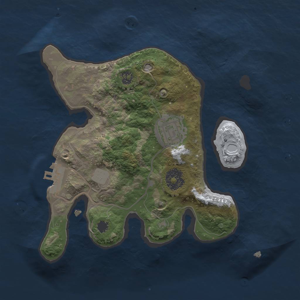 Rust Map: Procedural Map, Size: 2200, Seed: 577628955, 7 Monuments