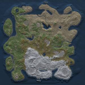Thumbnail Rust Map: Procedural Map, Size: 4000, Seed: 378, 14 Monuments