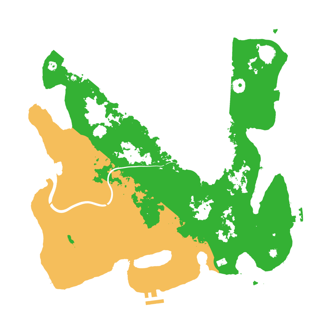 Biome Rust Map: Procedural Map, Size: 3500, Seed: 64856163