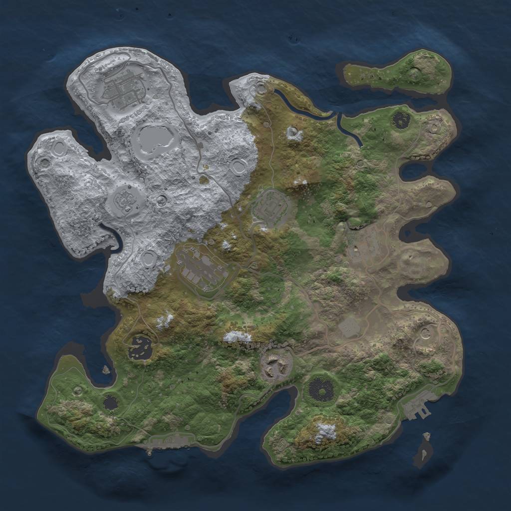 Rust Map: Procedural Map, Size: 3100, Seed: 765765, 15 Monuments