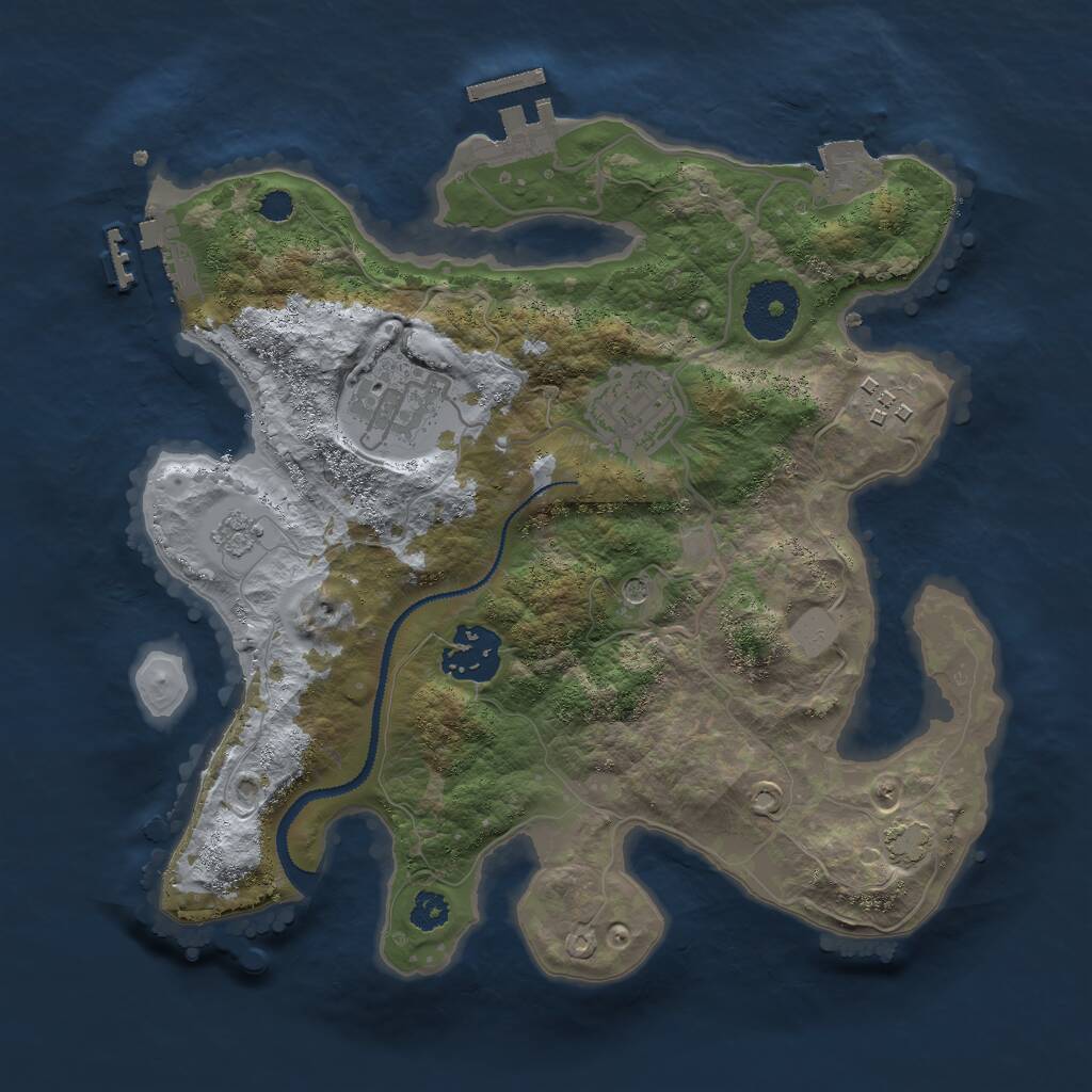 Rust Map: Procedural Map, Size: 2800, Seed: 936, 10 Monuments