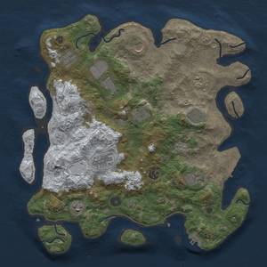 Thumbnail Rust Map: Procedural Map, Size: 3850, Seed: 1486579747, 20 Monuments