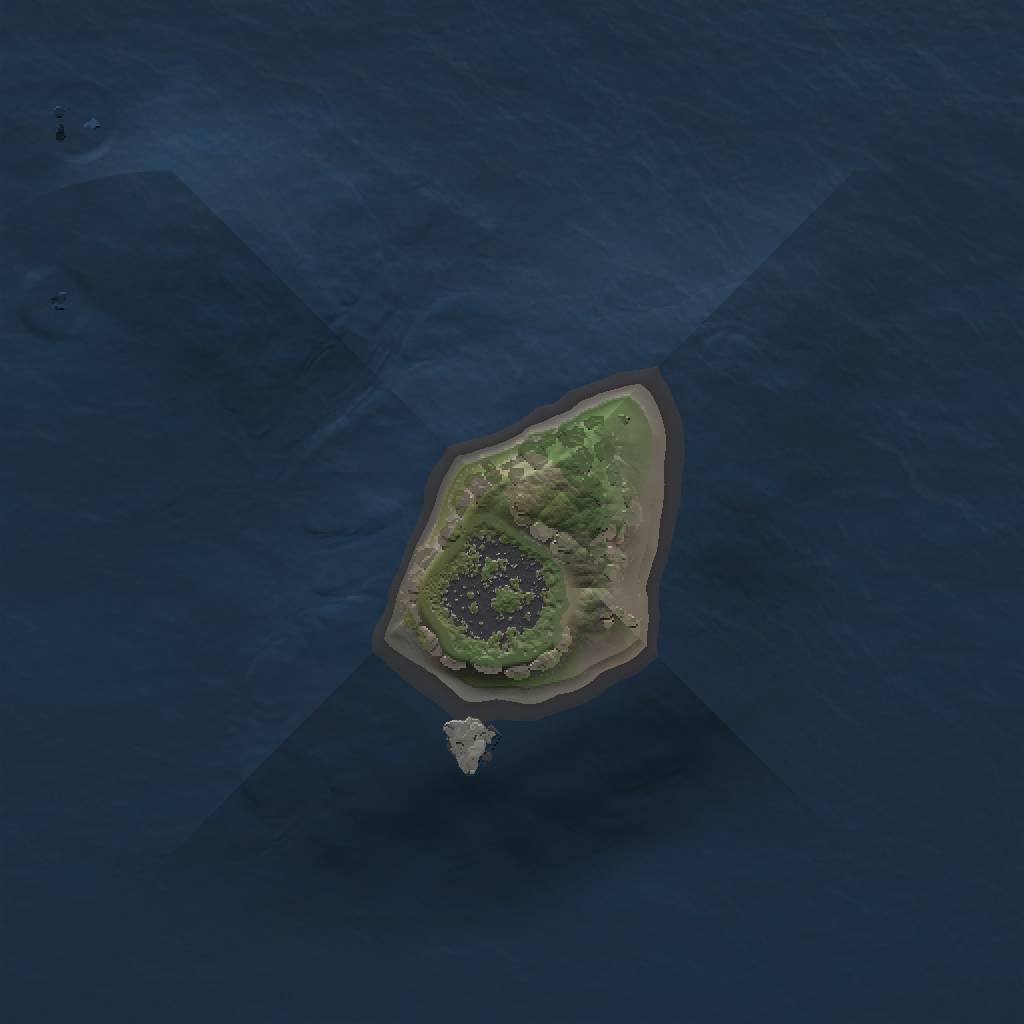 Rust Map: Procedural Map, Size: 1000, Seed: 58222, 3 Monuments