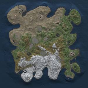 Thumbnail Rust Map: Procedural Map, Size: 3500, Seed: 545232844, 20 Monuments