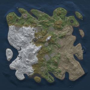 Thumbnail Rust Map: Procedural Map, Size: 3850, Seed: 1247857239, 20 Monuments