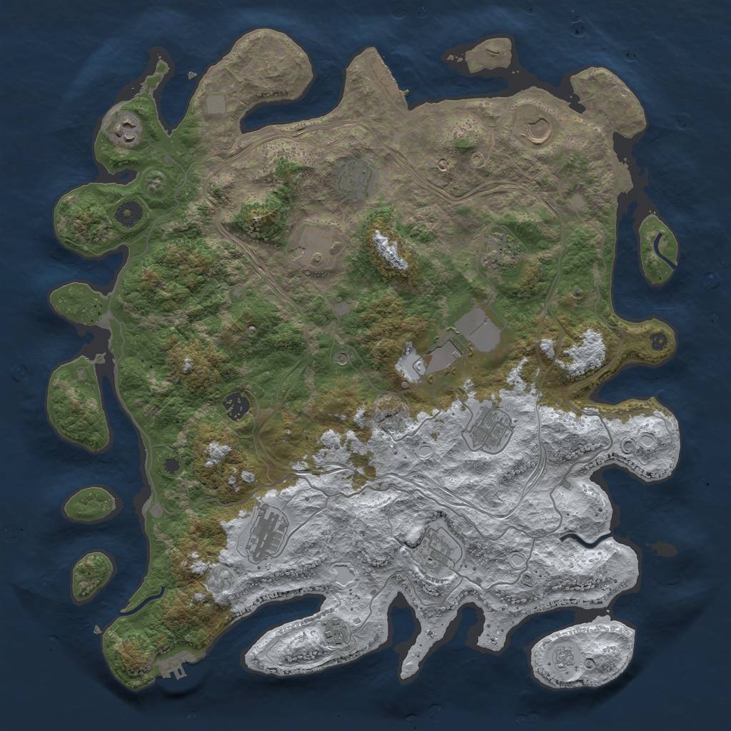 Rust Map: Procedural Map, Size: 4250, Seed: 2062022, 20 Monuments